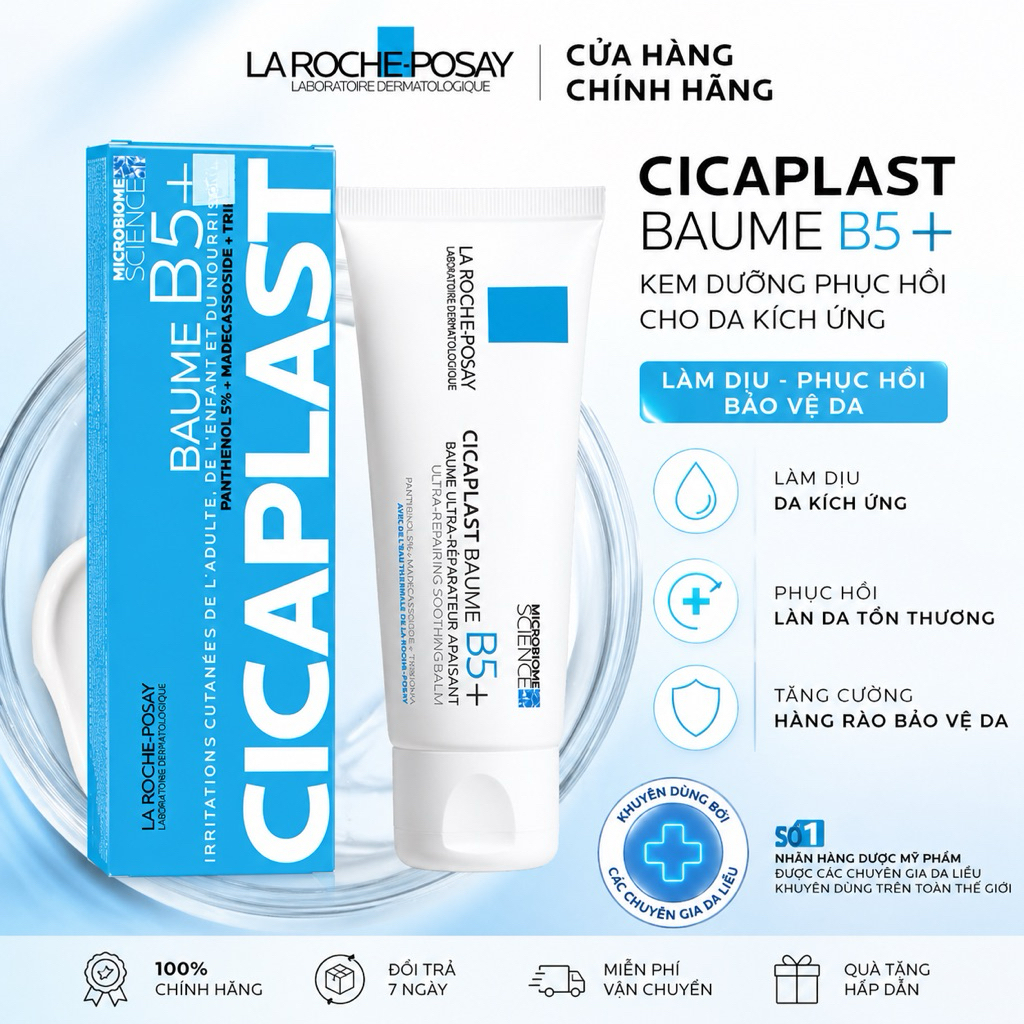 Kem Dưỡng Phục Hồi Da La Roche-Posay Cicaplast Baume B5+ 100ml | Làm Dịu - Tái Tạo - Bảo Vệ Da