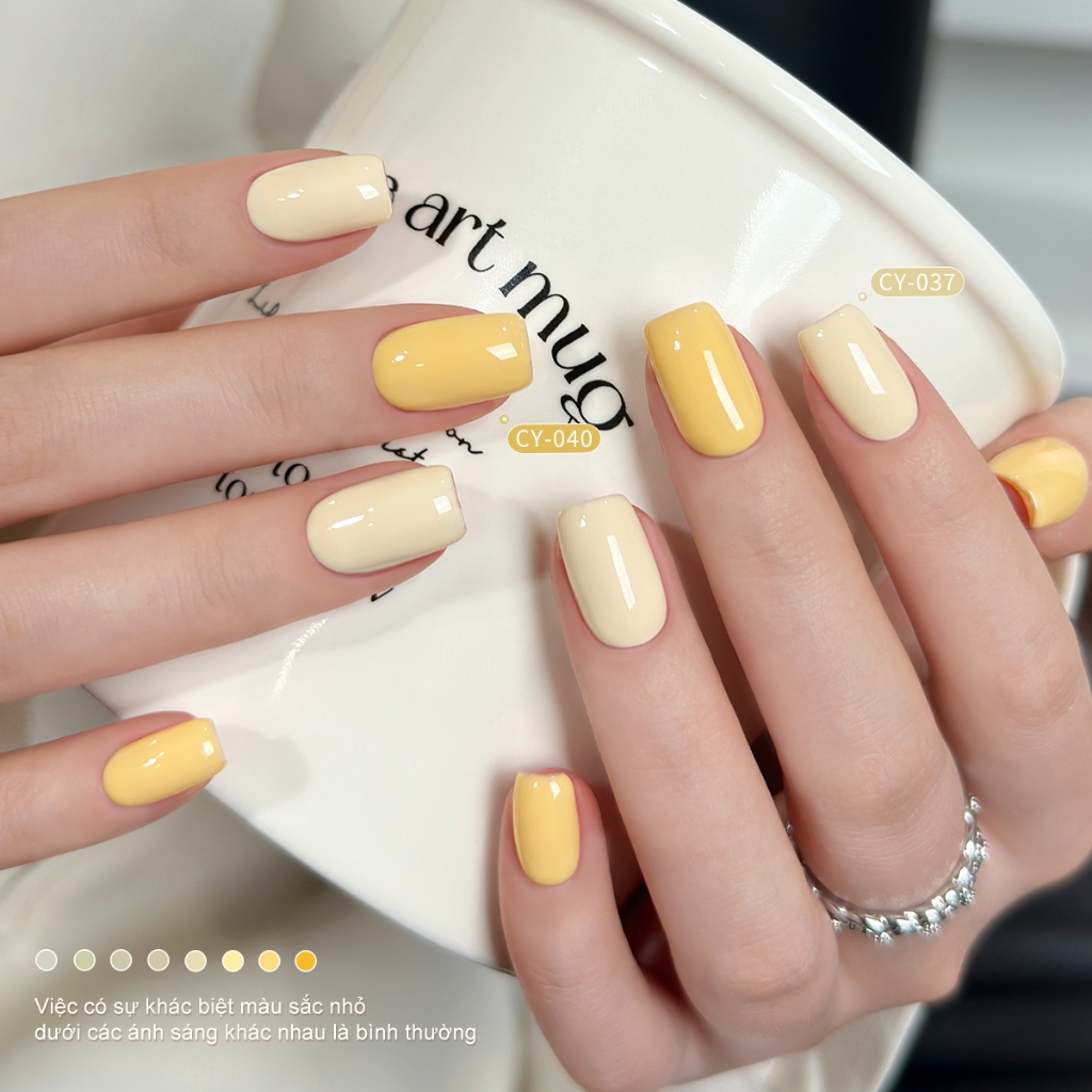 XEIJAYI 40ml-Sơn móng tay dạng gel màu vàng xoài và xám mơ, dung tích lớn, thích hợp cho các tiệm nail và các dự án DIY.