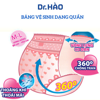 Băng vệ sinh Dạng Quần ICOOL 5 miếng/gói Size M/L dành cho vòng hông từ 80-105cm, 360 độ chống tràn.