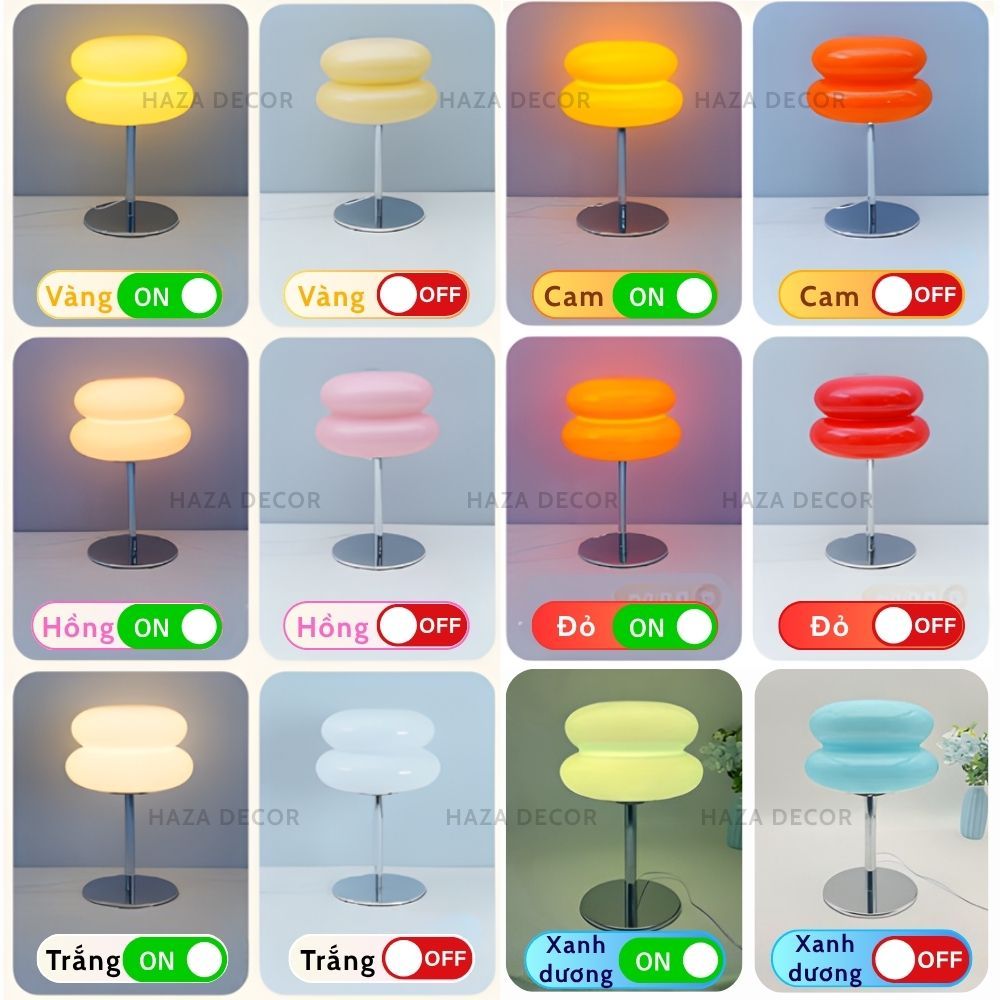 Đèn Ngủ Bánh Kem thủy tinh, Đèn Bàn Trang Trí Decor Phòng Ngủ Dễ Thương 8031 | BigBuy360 - bigbuy360.vn