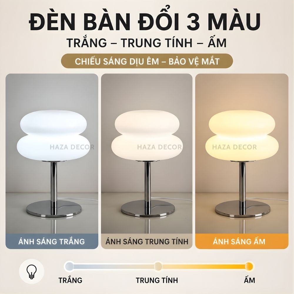 Đèn Ngủ Bánh Kem thủy tinh, Đèn Bàn Trang Trí Decor Phòng Ngủ Dễ Thương 8031 | BigBuy360 - bigbuy360.vn