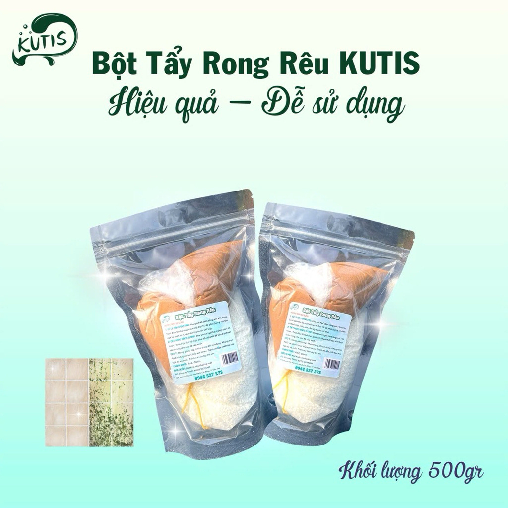 Bột tẩy rong rêu 2 thành phần, tẩy rong sạch nền, rêu dáy nền xi măng, nấm mốc 450g-1000g