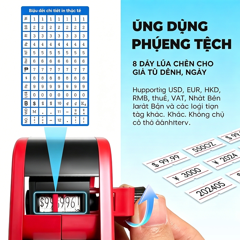 Máy Bắn Giá MX 5500 EOS Cầm Tay Chính Hãng - Tặng Mực + Tem Dán, Súng Bấm Giá Tiện Lợi Cho Shop