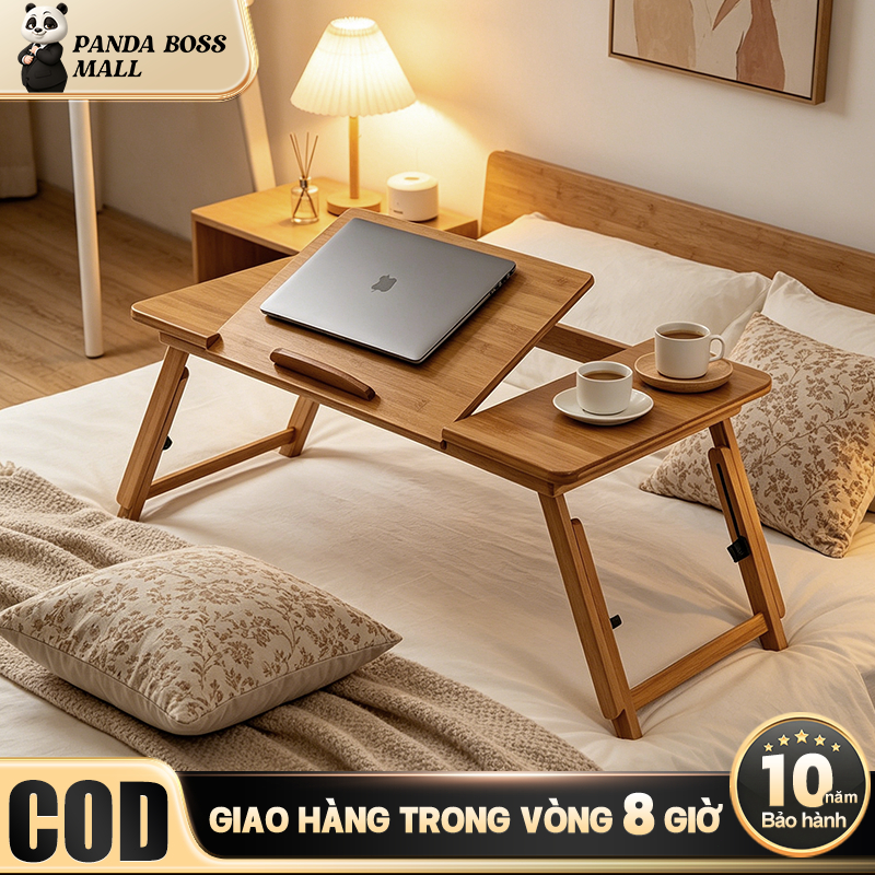 Bàn Học Đa Năng Gấp Gọn Bằng Tre 55cm Cao Cấp Tre Tự Nhiên Bàn Ăn Sáng Trên Giường Siêu Nhỏ Gọn