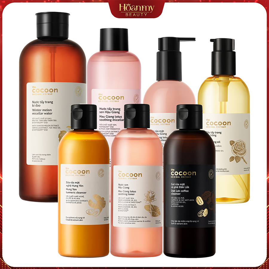 [Cocoon] Nước tẩy trang, sữa rửa mặt bí đao, hoa hồng 310ml, 500ml