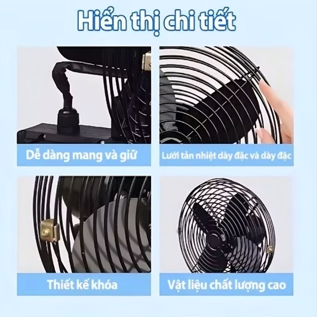 [Quà Tặng] + Quạt Tích Điện Lồng Sắt Pin MAKITA, Sử Dụng 4-10h, Làm Mát Cực Nhanh Dùng Được Cho Mọi Trường Hợp