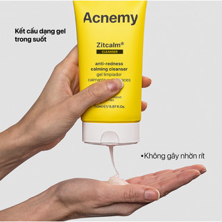 Sữa rửa mặt làm sạch sâu dịu nhẹ không khô căng, giảm đỏ Acnemy ZITCALM Cleansing Gel