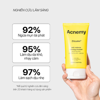 Sữa rửa mặt làm sạch sâu dịu nhẹ không khô căng, giảm đỏ Acnemy ZITCALM Cleansing Gel