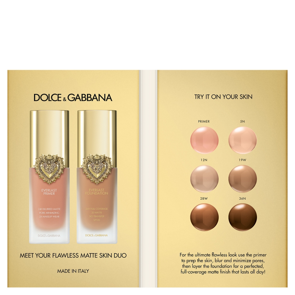 [DATE 05/2027] GIFT Dolce&Gabbana Everlast Foundation SPF20 Pa+++ 6x0.6ml
