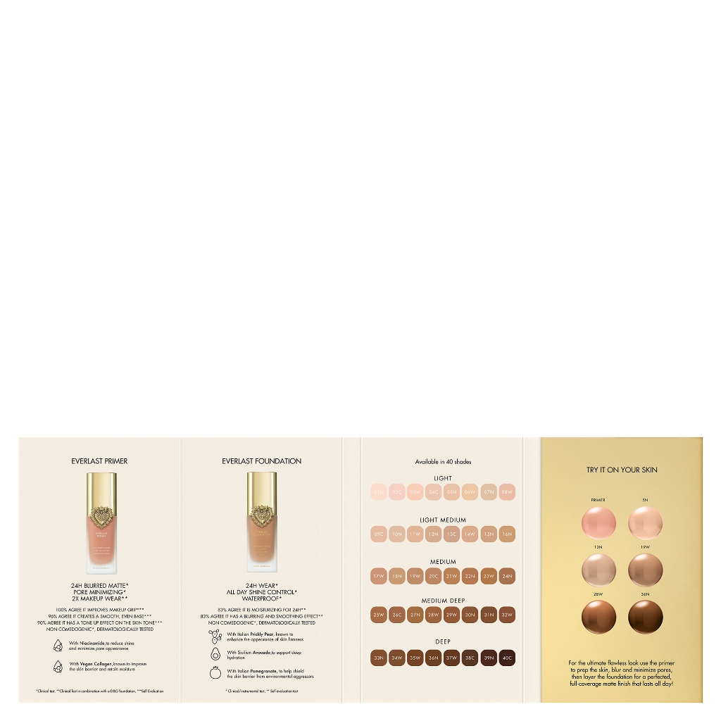 [DATE 05/2027] GIFT Dolce&Gabbana Everlast Foundation SPF20 Pa+++ 6x0.6ml