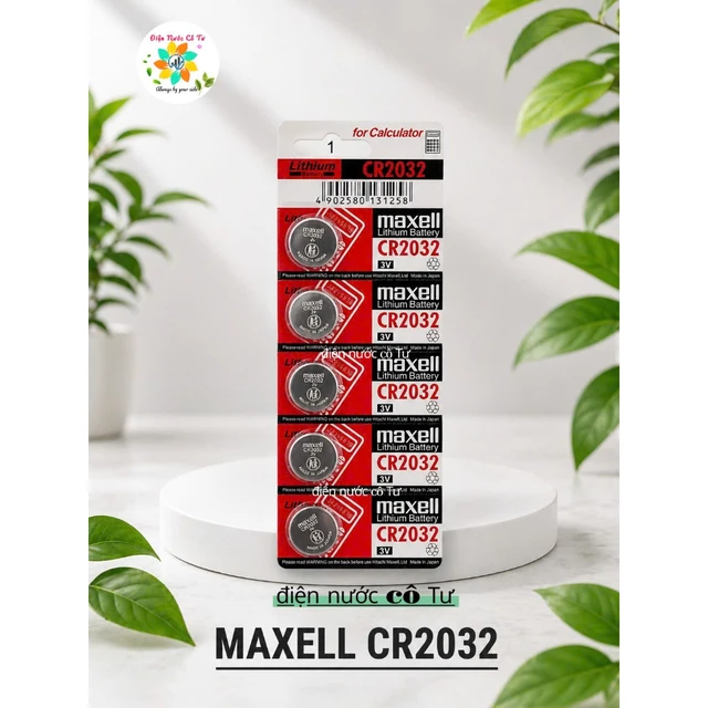 1 vỉ 5 viên 3V Maxell 1 vỉ 5 viên mã CR2032 - remote xe tay ga, xe máy, máy đo huyết áp, cửa cuốn, máy tính