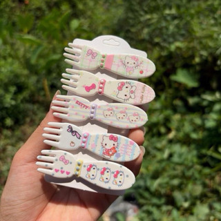 set 6 cây kẹp tóc hình muỗng nĩa đủ màu xinh xắn