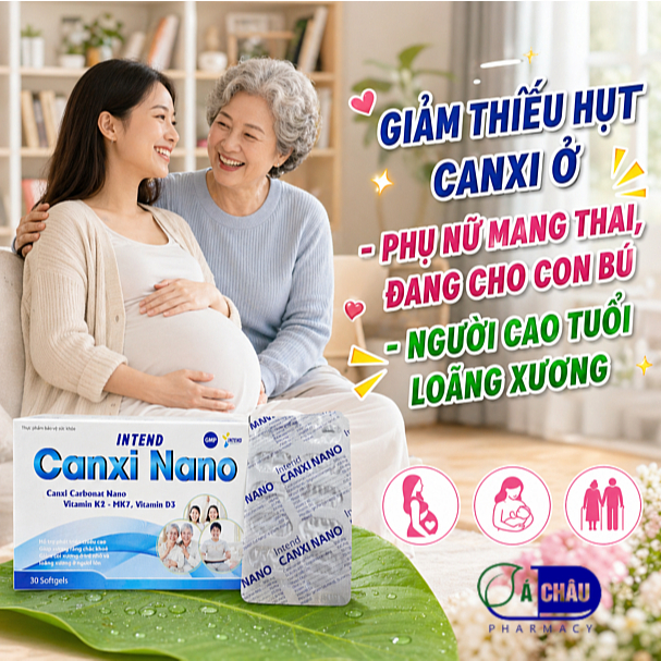 (Chỉ 1 Viên Mỗi Ngày) Canxi Nano - Giúp Bé Phát Triển Chiều Cao, Tốt Cho Mẹ Bầu, Người Loãng Xương, Người Bị Chuột Rút