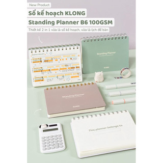 KLONG - Sổ Kế Hoạch Lò Xo Kép Standing Planner B6 160 Trang 100/76; MS: 945 ♥