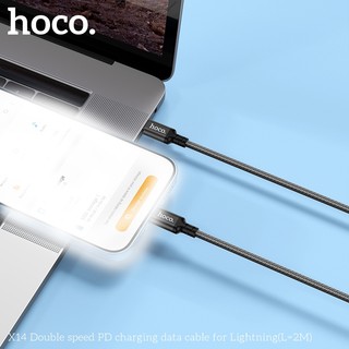 Cáp sạc nhanh Hoco X14 Type-C to LaiNing PD 20W dài 2M (Đen)