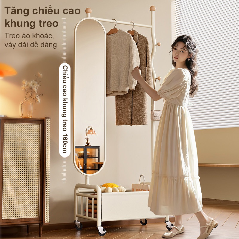 𝐎𝐥𝐢𝐟𝐞 Giá Treo Quần Áo Có Gương Cây Treo Quần Áo Trong Phòng Dung Lượng Lớn Và Thiết Kế Trang Nhã Giá Treo Đồ Đa Năng