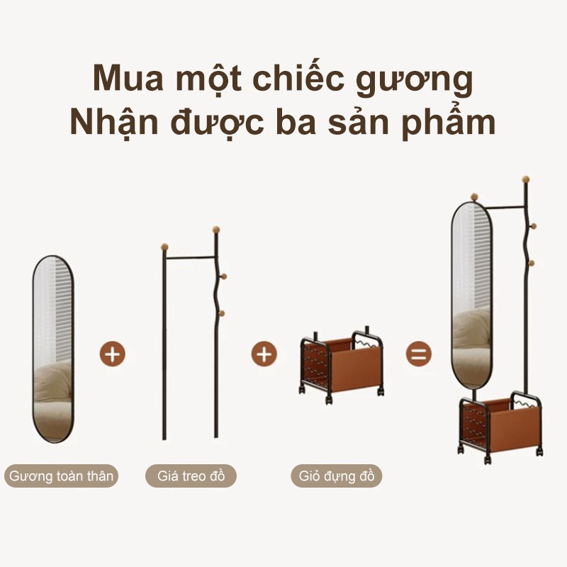 𝐎𝐥𝐢𝐟𝐞 Giá Treo Quần Áo Có Gương Cây Treo Quần Áo Trong Phòng Dung Lượng Lớn Và Thiết Kế Trang Nhã Giá Treo Đồ Đa Năng