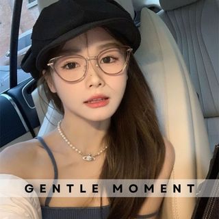 Kính mắt mèo nữ GENTLE MONENT gọng kim loại đổi màu chống ánh sáng xanh chống tia UV thời trang dễ thương GMK819