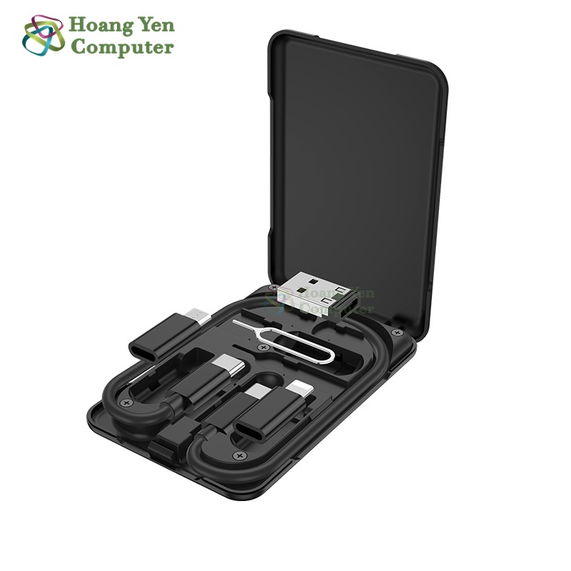 Bộ Cáp Sạc HOCO U86 Nhỏ Gọn –  Tương Thích Nhiều Thiết Bị, Kiêm Giá Đỡ Điện Thoại – BH 6 Tháng – Hoangyencomputer