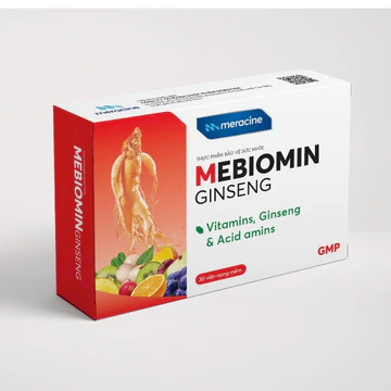 (Quà tặng không bán) Viên uống Mebiomin Ginseng bổ sung vitamin, acid amin, chiết xuất nhân sâm tăng cường sức khỏe (30V