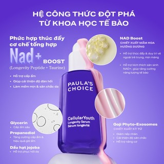 Tinh chất khởi sinh Paula’s Choice NAD+ CellularYouth Longevity Serum 30ml 2250
