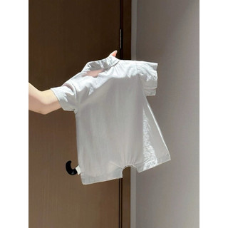 Bodysuit liền thân cộc tay cài cúc hoạ tiết tai cún cho bé trai bé gái
