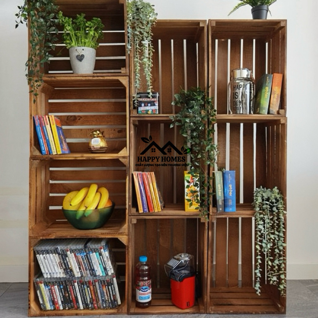 Thùng gỗ pallet đựng đồ, trang trí đa năng | BigBuy360 - bigbuy360.vn