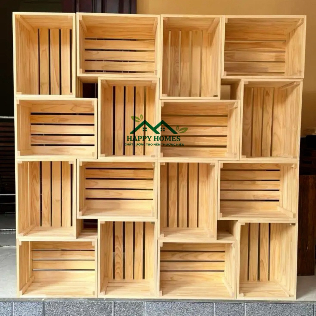 Thùng gỗ pallet đựng đồ, trang trí đa năng | BigBuy360 - bigbuy360.vn
