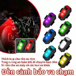 UTUONY Đèn LED Nhấp Nháy Nhiều Chế Độ Màu Gắn Đôi Xe Máy Cảnh Báo 32 màu,Đèn chiếu sáng ô tô