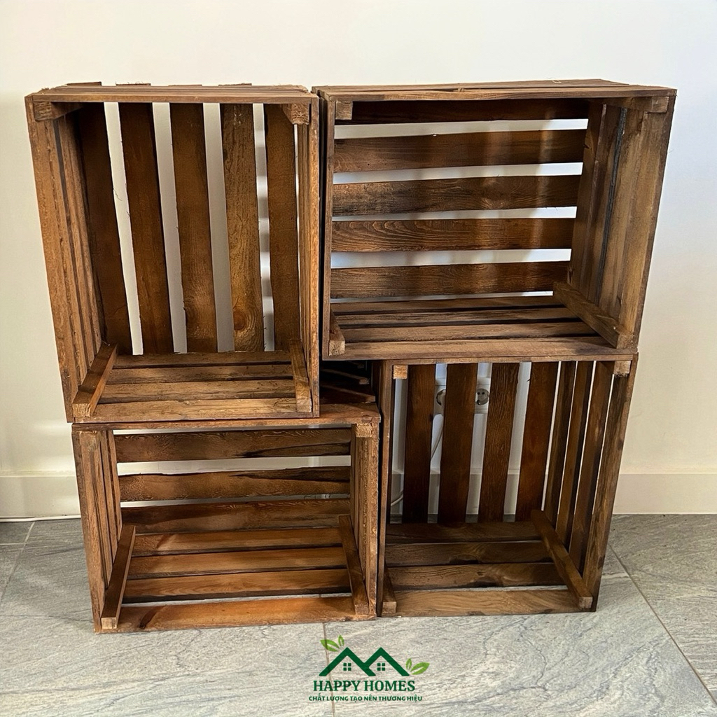 Hộp Gỗ Pallet Decor Trang Trí Nhiều Kích Thước, Thùng Gỗ Đựng Đồ Đa Năng Bằng Gỗ Thông Mới | BigBuy360 - bigbuy360.vn