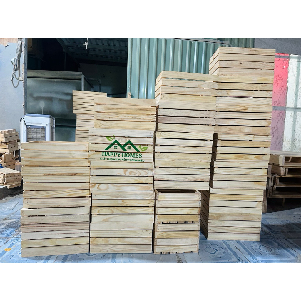 Thùng gỗ pallet đựng đồ, trang trí đa năng | BigBuy360 - bigbuy360.vn