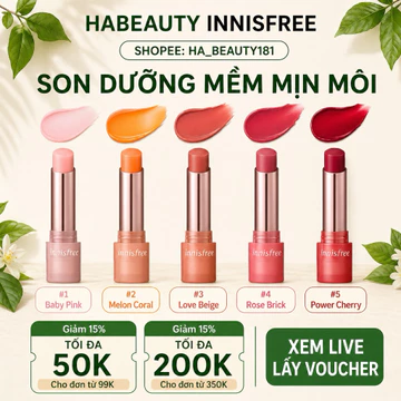 Son dưỡng môi có màu làm mềm môi innisfree Dewy Tint Lip Balm 3.2g