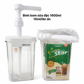 Bình bơm sữa đặc, mứt, mật ong, có vòi định lượng 10ml, 20ml, 30ml, dung tích bình lớn, chất liệu nhựa PP chịu nhiệt