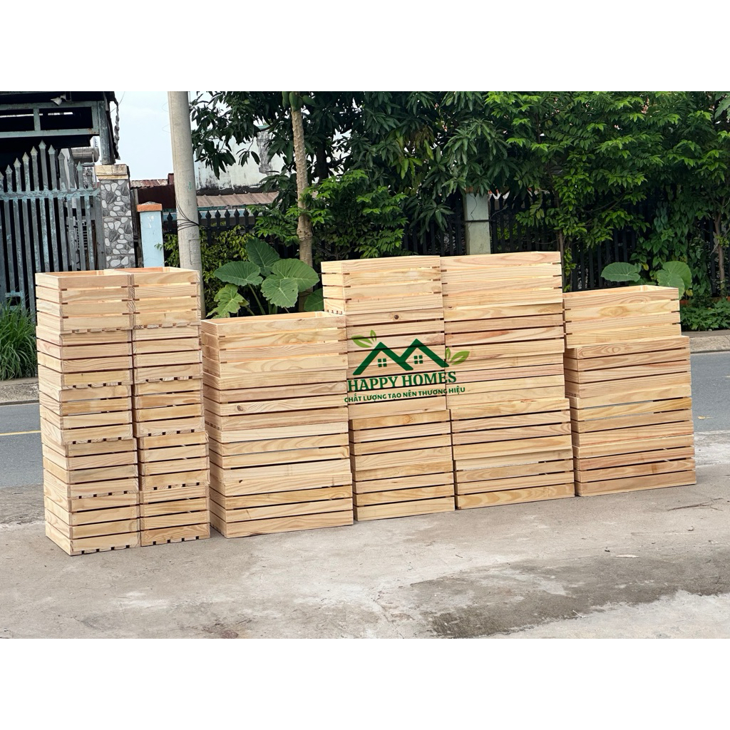 Hộp Gỗ Pallet Decor Trang Trí Nhiều Kích Thước, Thùng Gỗ Đựng Đồ Đa Năng Bằng Gỗ Thông Mới | BigBuy360 - bigbuy360.vn