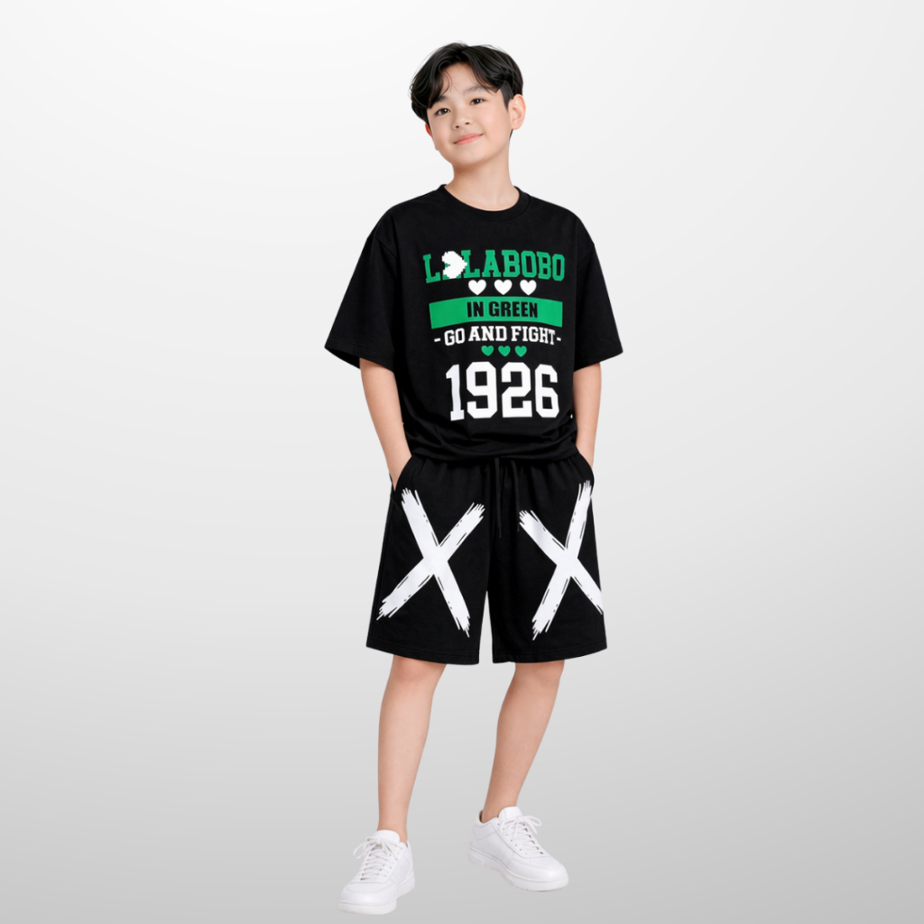 Bộ quần áo bé trai mùa hè JJ Kids chất cotton co giản cho trẻ em 2,3,4,5,6,7,8,9,10,11,12 tuổi