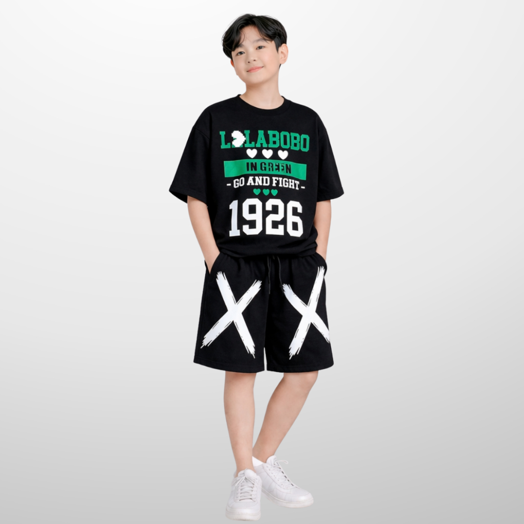 Bộ quần áo bé trai mùa hè JJ Kids chất cotton co giản cho trẻ em 2,3,4,5,6,7,8,9,10,11,12 tuổi