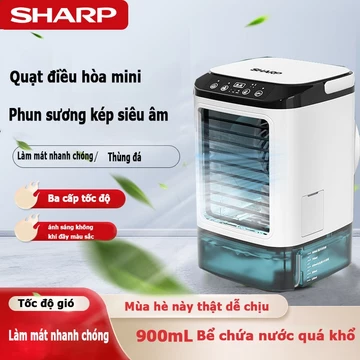 Sharp Quạt Điều Hoà Mini Làm Mát Không Khí Kết Hợp Phun Sương-Quạt hơi nước phun sương để bàn, Quạt làm mát không khí-Ki