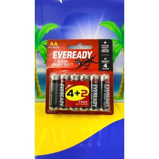 Pin Eveready Super Heavy Duty 1212 BP4+2 AAA