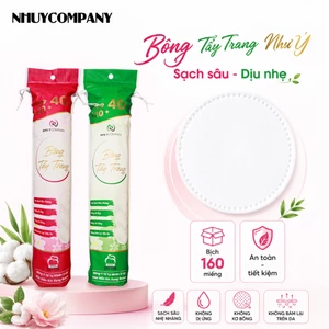 Combo 2 bịch bông tẩy trang Như Ý bịch 160 miếng 100% tự nhiên sử dụng an toàn và tiết kiệm