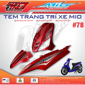 TEM XE MIO SPORT #78 (CHẤT LIỆU CAO CẤP - SIÊU NÉT - SIÊU ĐẸP - SIÊU CUTE)