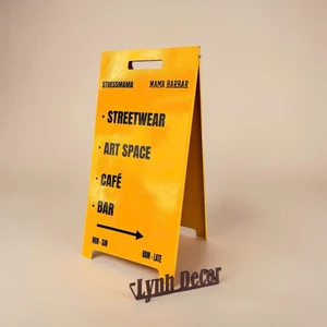 STANDEE SẮT CHỮ A GẬP IN UV NGOÀI TRỜI DECOR NHÀ HÀNG, QUÁN CÀ PHÊ - LYNH DECOR MIỄN PHÍ THIẾT KẾ