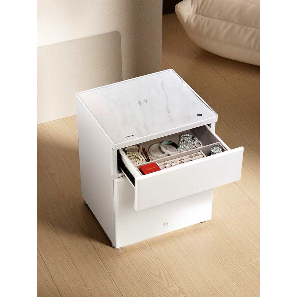 Két Sắt Xiaomi CRMCR 50YN Đầu  Giường Nhập Khẩu  -  Có Thể Sạc Điện Thoại Và Tự Sáng Khi Bước Gần Có Hai Ngăn Khóa Riêng
