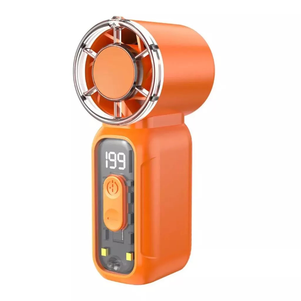 Quạt cầm tay mini, gió siêu mạnh, nhiều cấp độ gió, tích hợp đèn led chiếu sáng