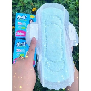 Băng Vệ Sinh Gwen Xanh Siêu Thấm 7 Miếng/Gói BVS Ban Ngày 24cm Có Cánh Mặt Lưới Siêu Thấm Không Mát.