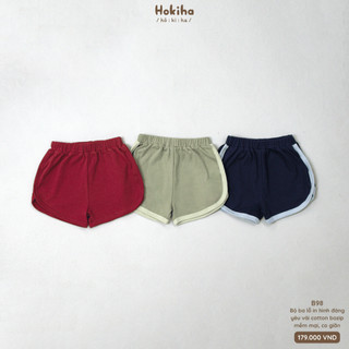 Bộ Tank Top Ba Lỗ Cho Bé In Hình Đáng Yêu Hokiha Vải Cotton Mềm Mại, Co Giãn Thoải Mái Size Từ 8-17kg B98