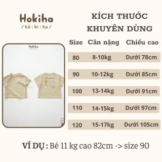 Áo Thun Cộc Tay Xẻ Tà Hình Đáng Yêu Cho Bé Hokiha Vải Cotton Mềm Mại, Co Giãn Thoải Mái Size Từ 8-17kg A76