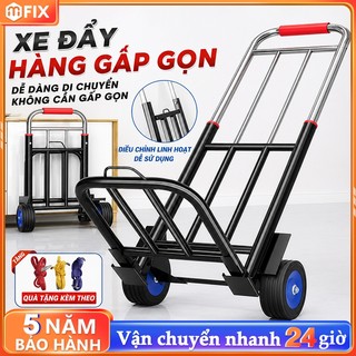 Xe Kéo Hàng Gấp Gọn Xe Đẩy Hàng Được trang bị khung thép nặng và sơn chống gỉ Chịu Tải Trọng Cao Tải trọng 150Kg