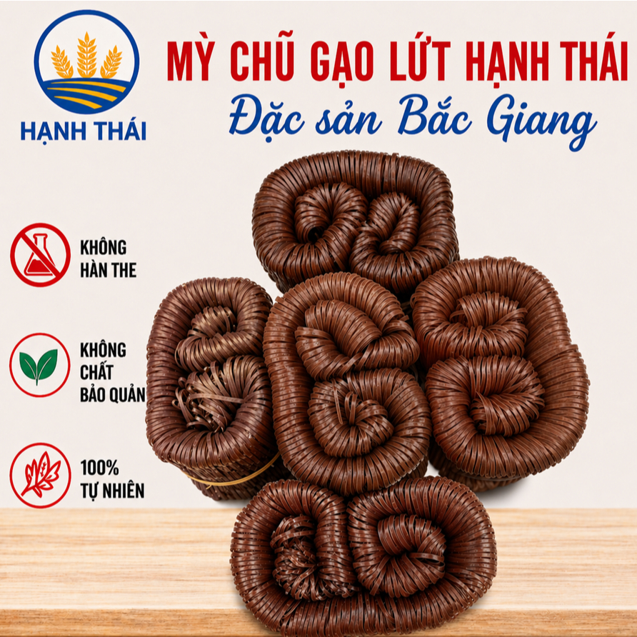 Combo 3kg mỳ Chũ gạo lứt Hạnh Thái