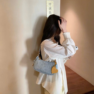 Túi Kẹp Nách Chio Denim BST Mới 2 Quai Thay Đổi