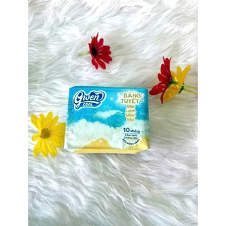 Băng vệ sinh Gwen Cool Băng Tuyết 10 miếng Dạng Hộp Cao Cấp BVS Ban Ngày Mặt Bông Mát Lạnh Có Cánh..
